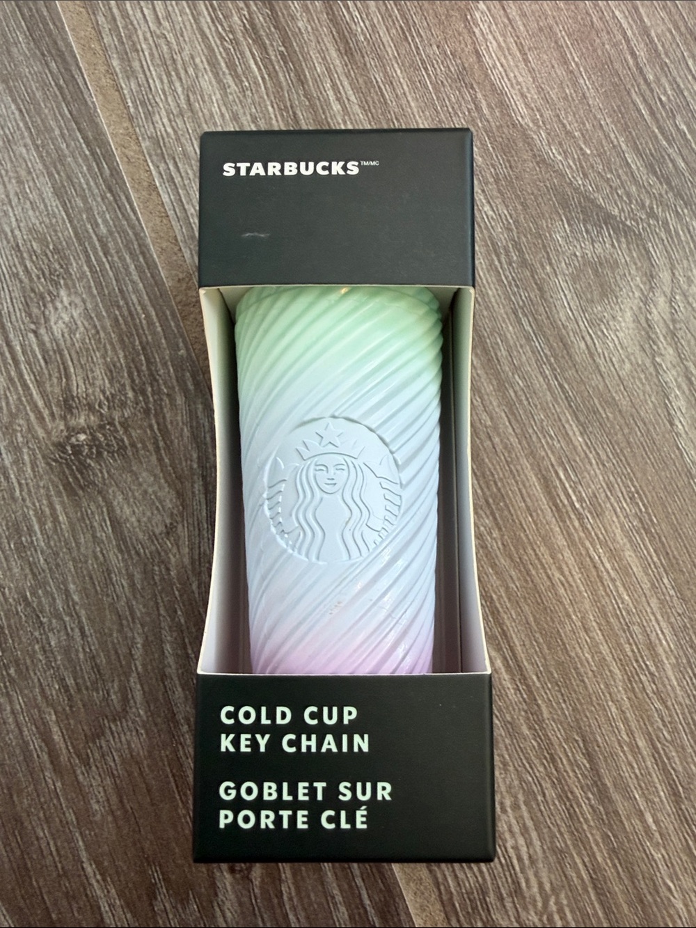 NEW Starbucks Pastel Ombre Cold Cup Key Chain in Ombré Mint White and Light Pink